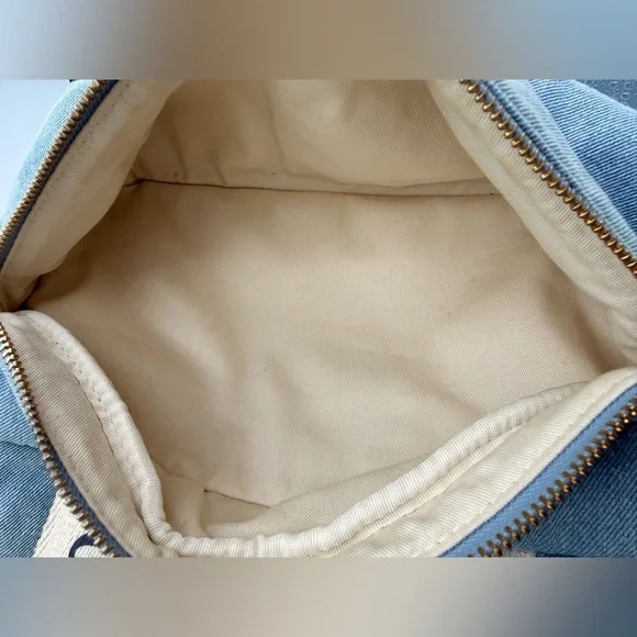 Chloé Denim Blue Backpack with Logo Straps - Picture 10 of 12